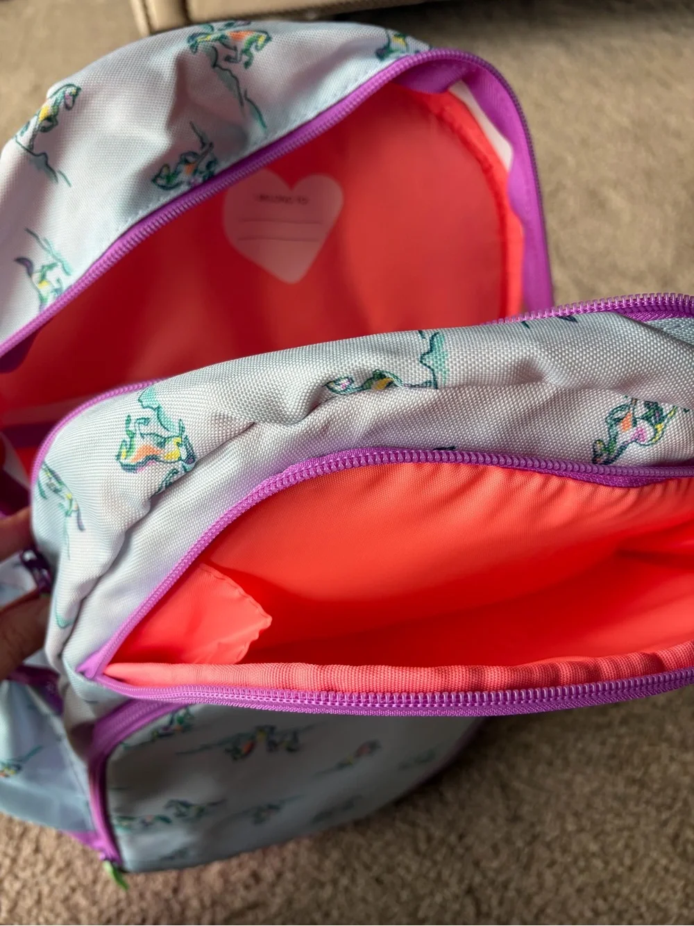 Purple & Blue Horses Design Backpack | Brand New | Cat & Jack